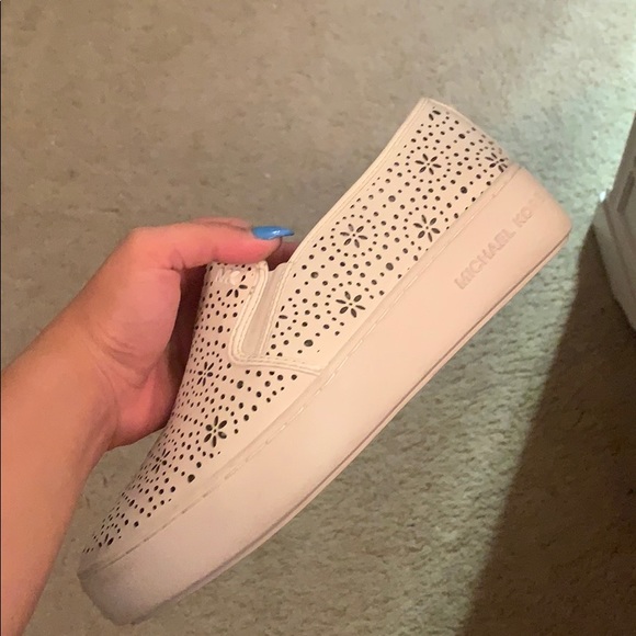 White Michael Kors slip ons - Picture 1 of 6